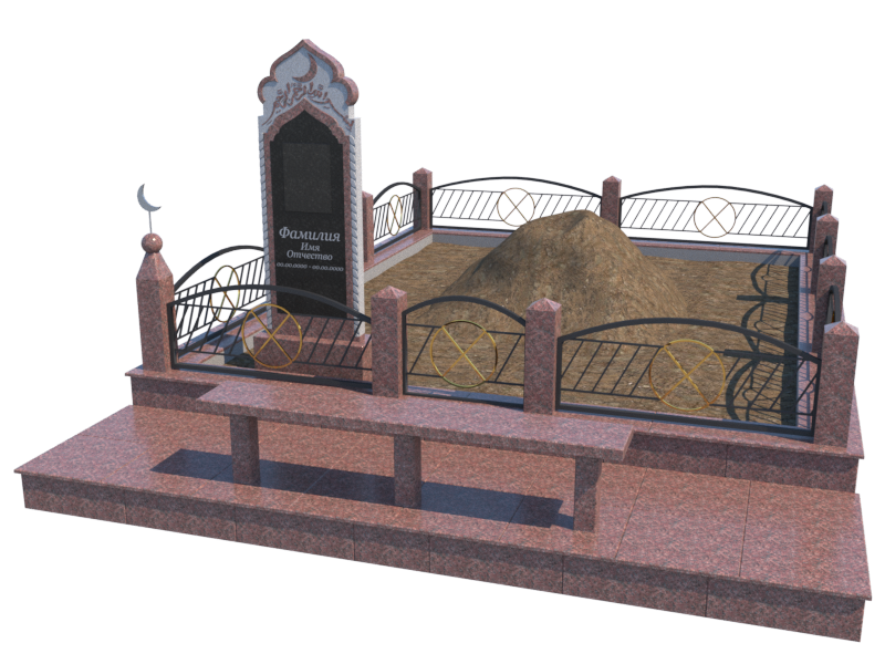 Памятник: облагораживание захоронений с гранитными скамьями