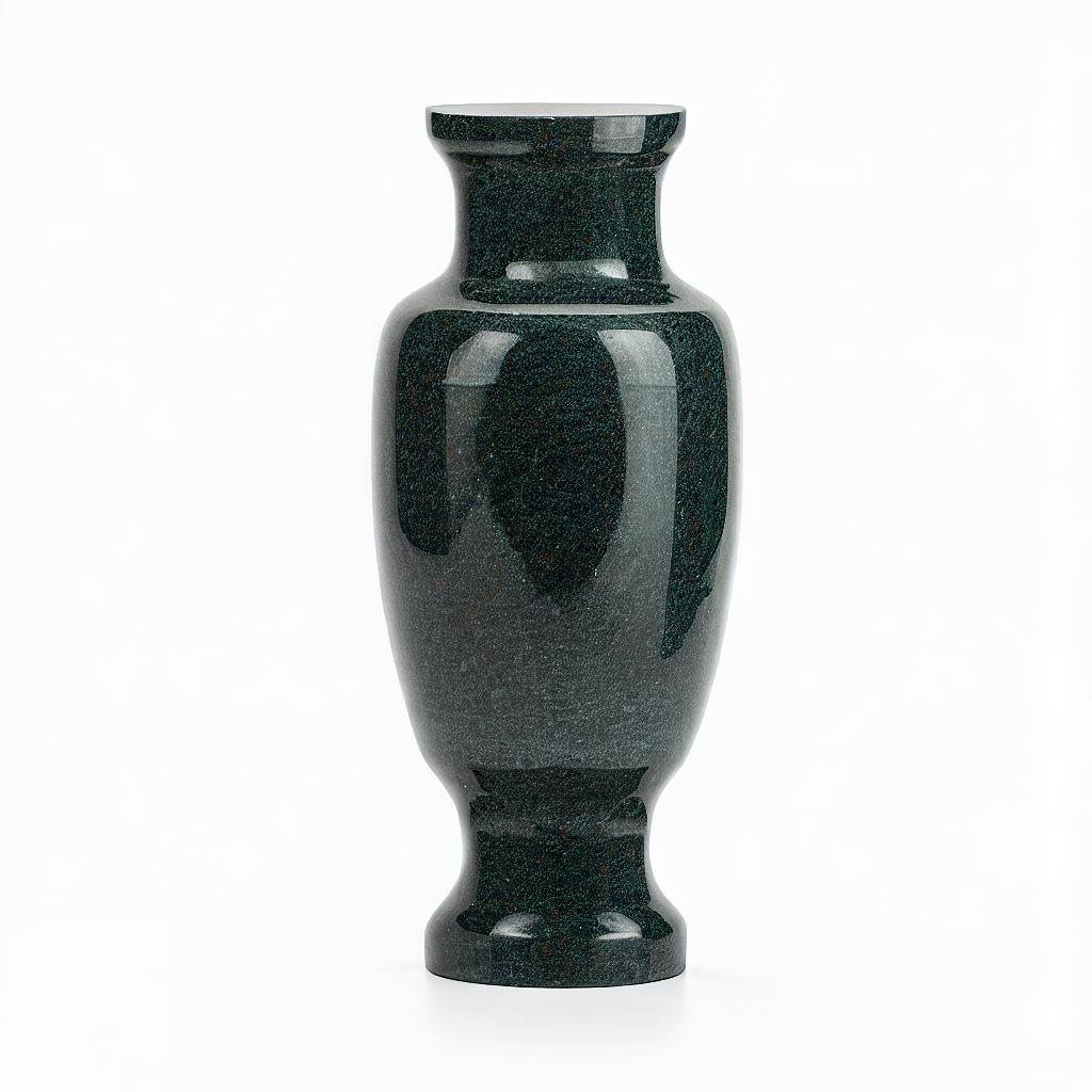 Гранитная ваза для цветов из черного камня, Алматы