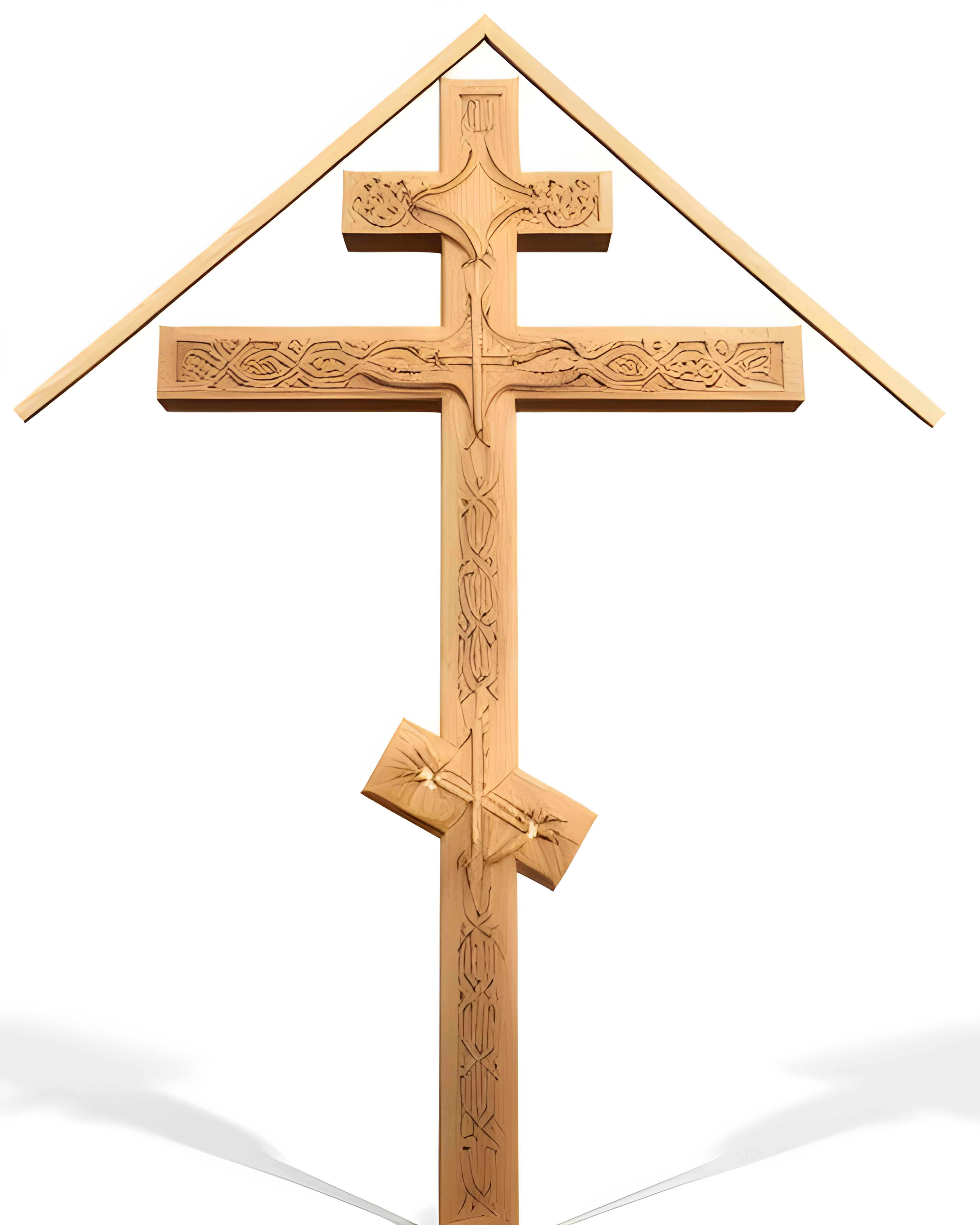 Традиционный деревянный крест на могилу в Алматы