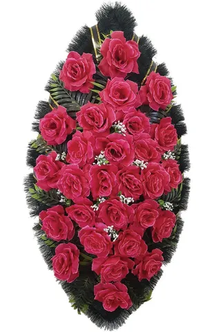 Ритуальный венок из искусственных цветов в Алматы