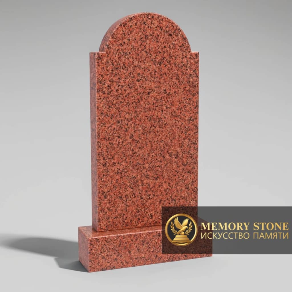 Красный гранитный памятник на могилу в Казахстане