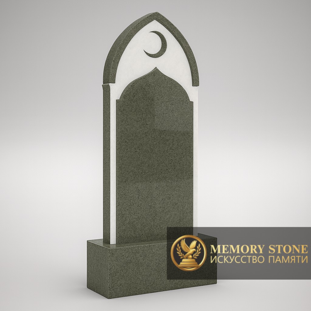 Мусульманский памятник с полумесяцем в Алматы — Выдержанный стиль и аккуратность линий