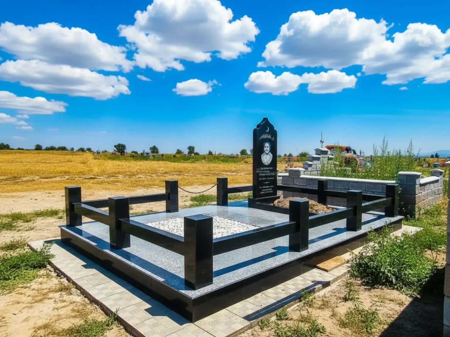 Недорогой мусульманский памятник из гранита в Алматы