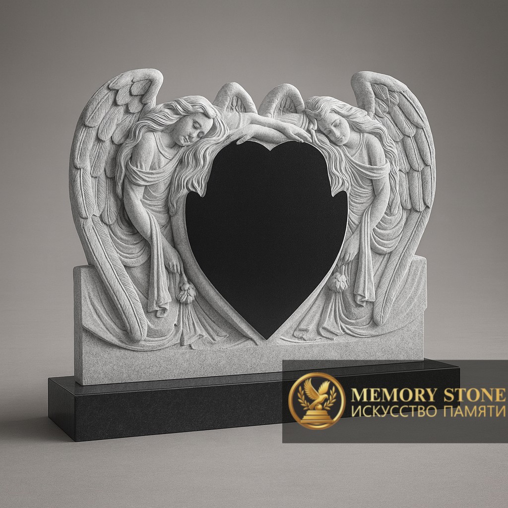 Памятник из гранита с ангелом в Алматы — долговечное и надежное решение.