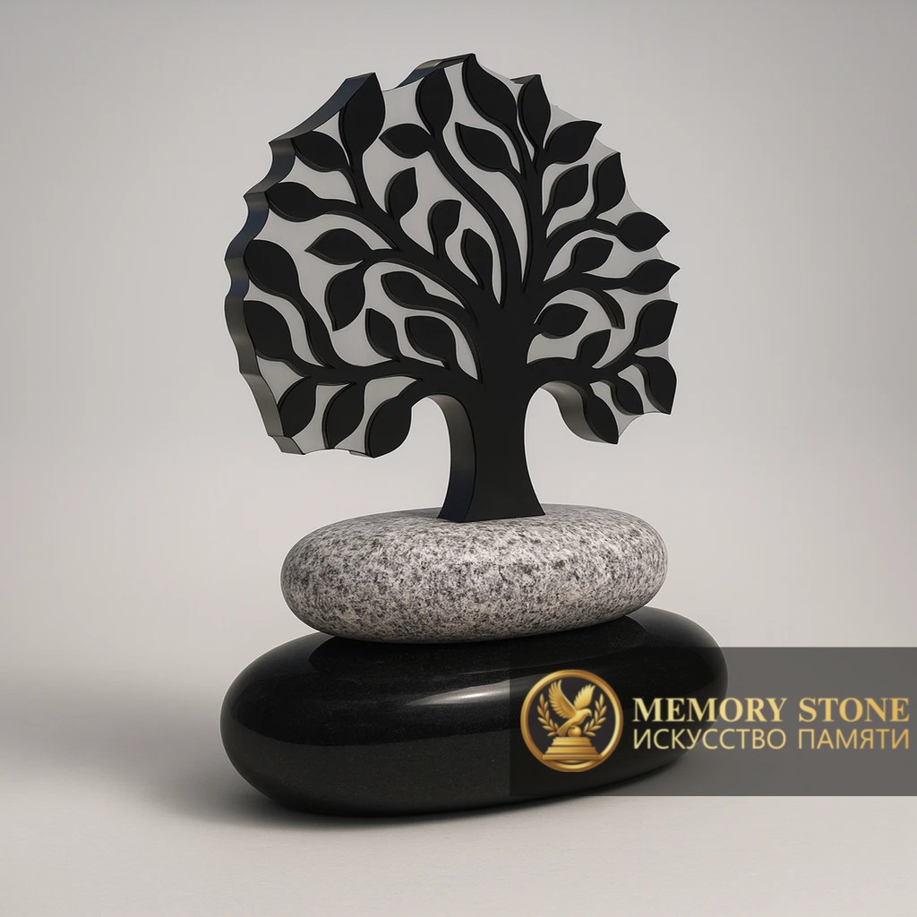 Гранитный памятник на могилу дерево в Алматы — уникальное и стильное решение.