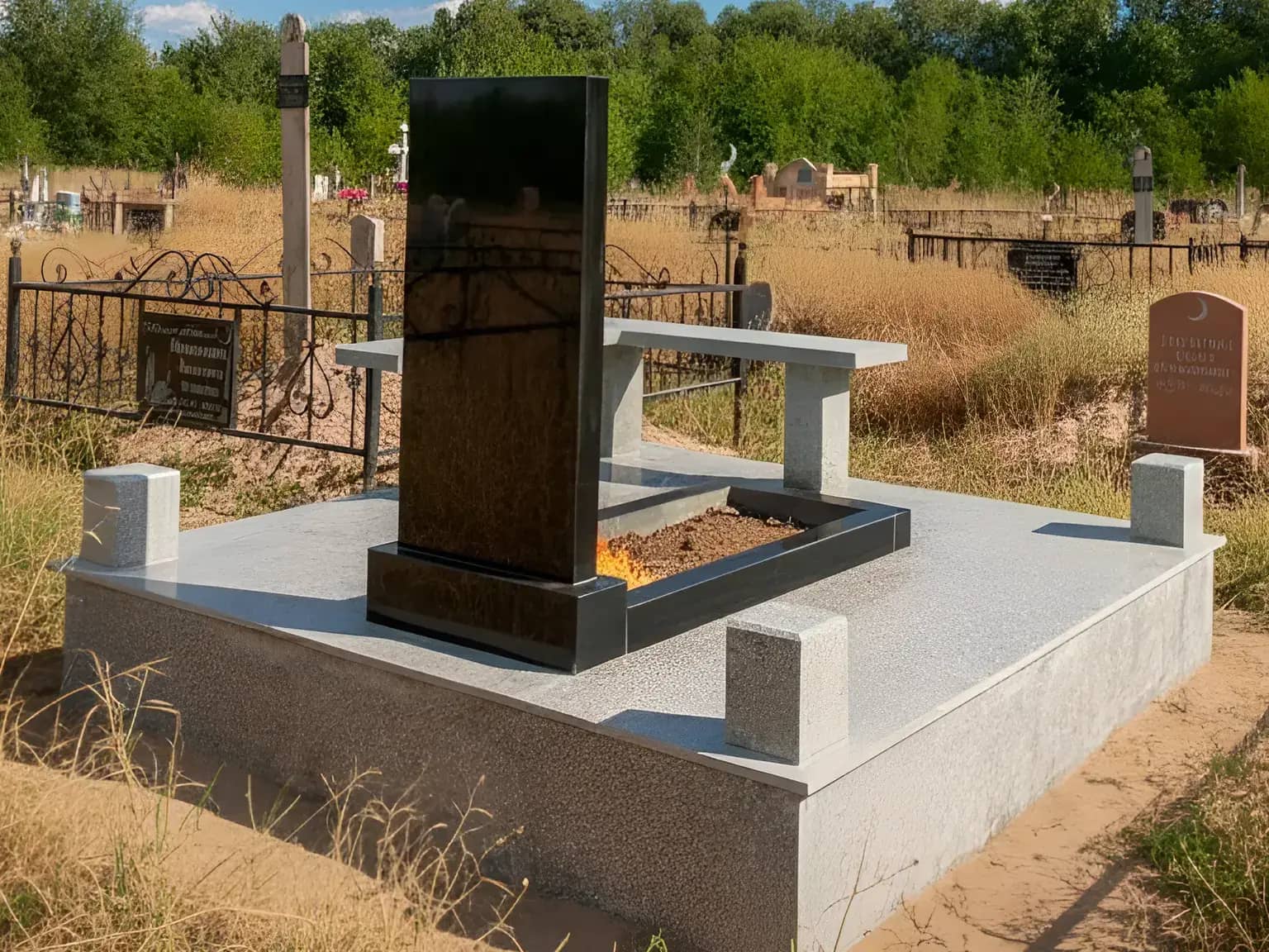 Гранитные памятники на могилу в Алматы — стильные решения, гармонично вписывающиеся в любой ландшафт.