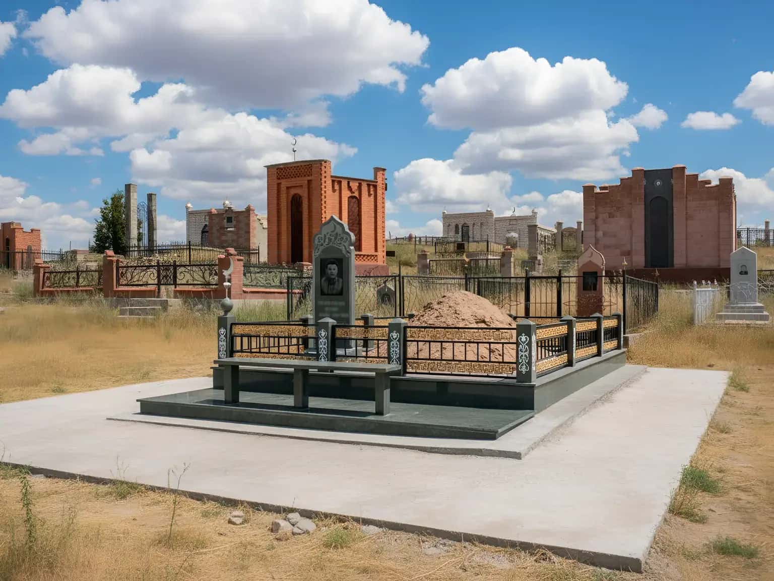 Мемориальный комплекс из гранита в Семее, выражающий глубину чувств и уважения к усопшему