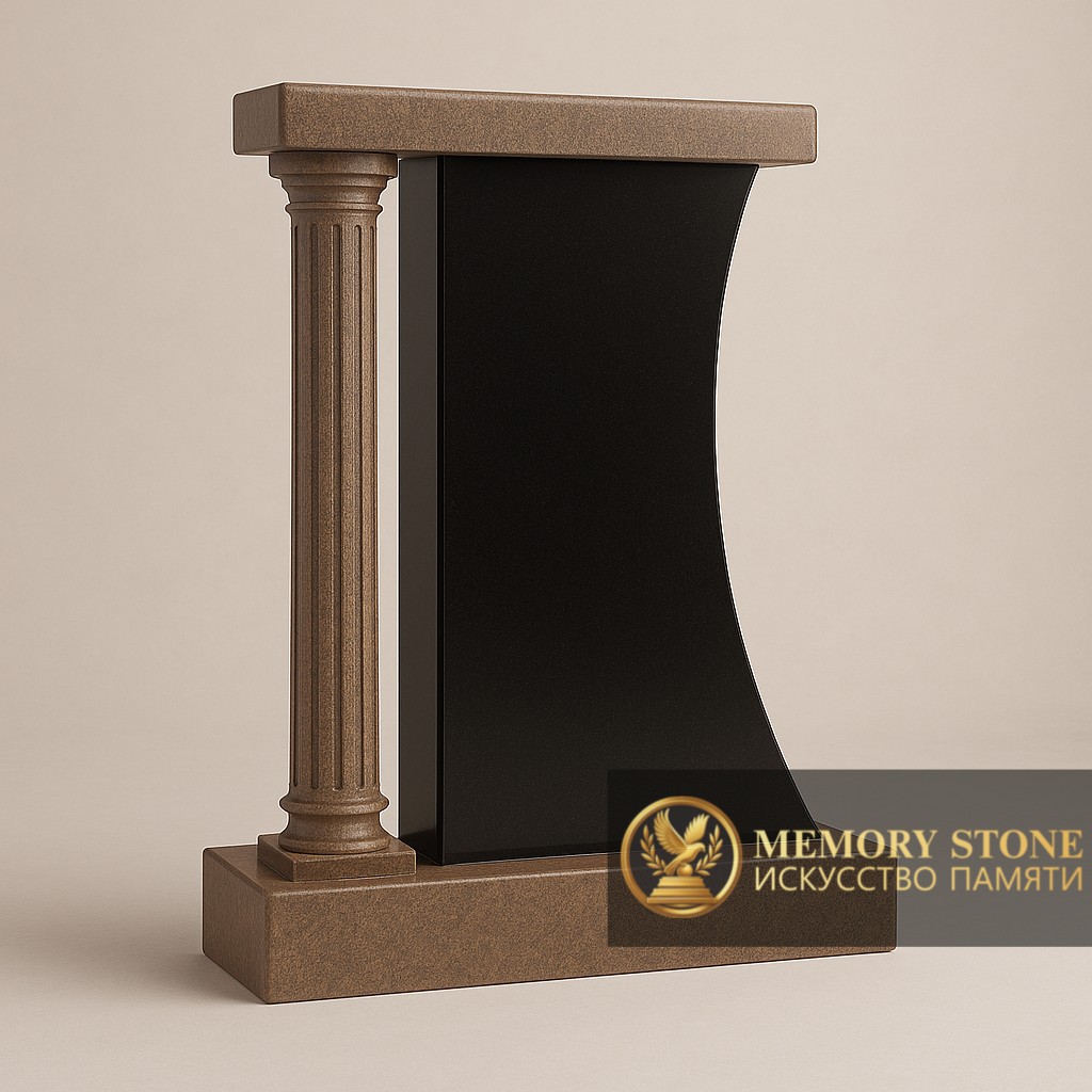 Составной памятник на могилу с колонной — Надёжность, воплощённая в камне