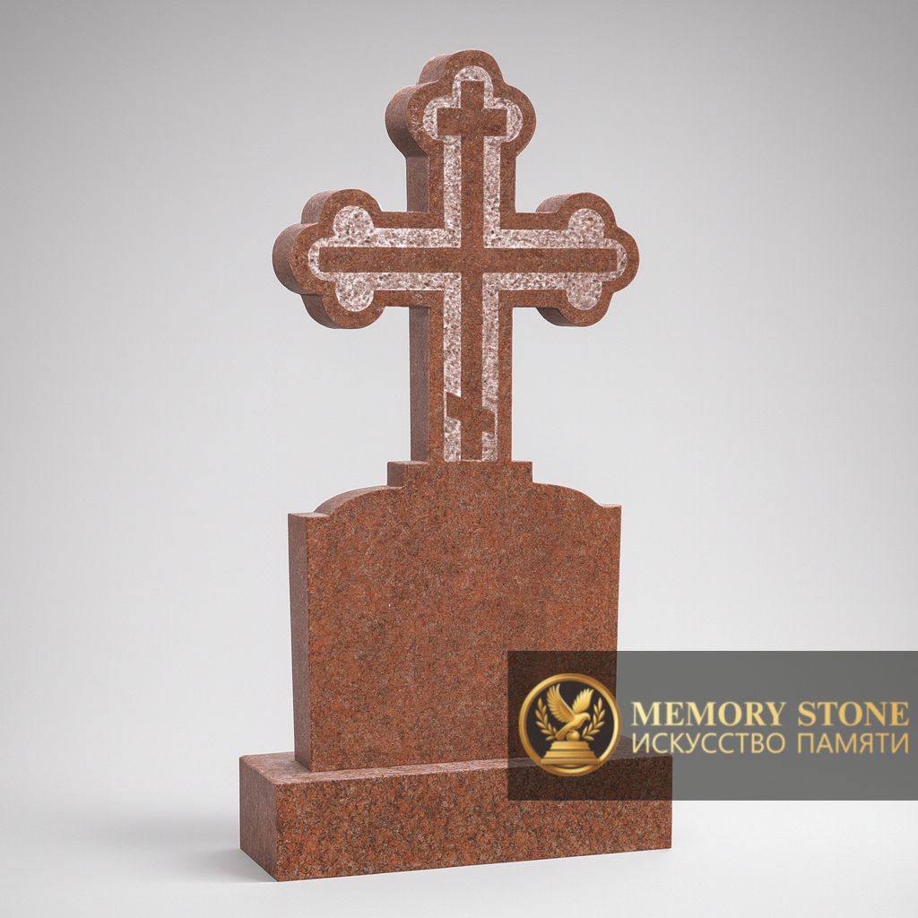 Православный памятник с крестом — традиционное исполнение с благородным стилем в Алматы