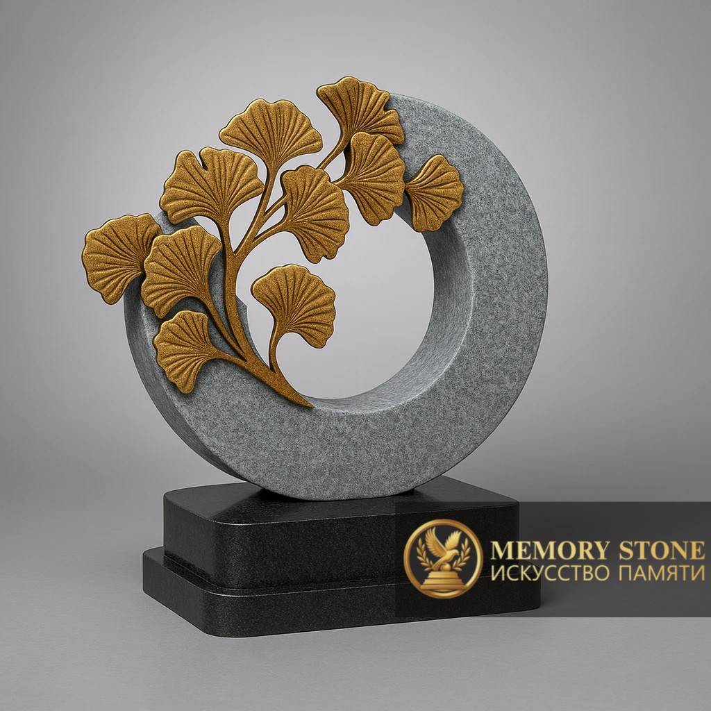 Памятник с деревом в виде круга — Безукоризненная полировка и блеск