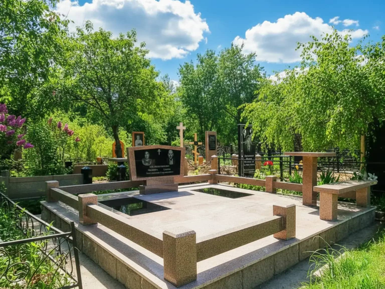 Установка гранитных памятников в Енбекшиказахском районе: тщательность и профессионализм.