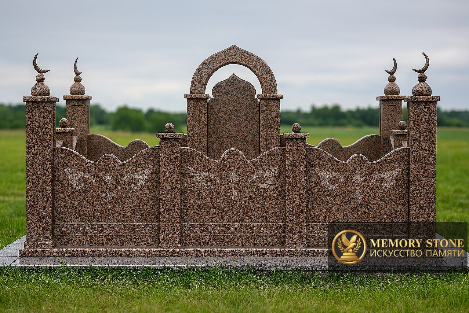 Гранитный мемориал на заказ в Алматы