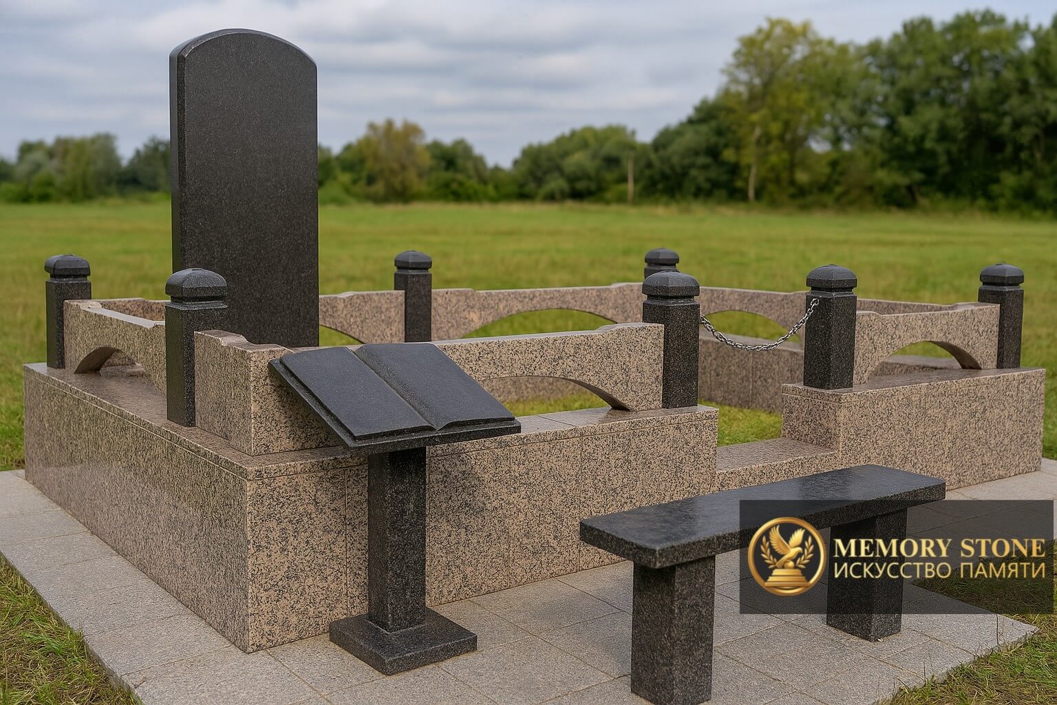 Мусульманский мемориал с высокими стенами Алматы