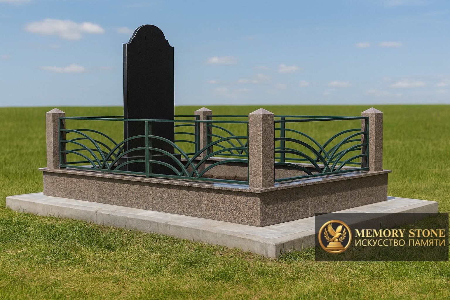 Мусульманский комплекс на могилу из белого мрамора