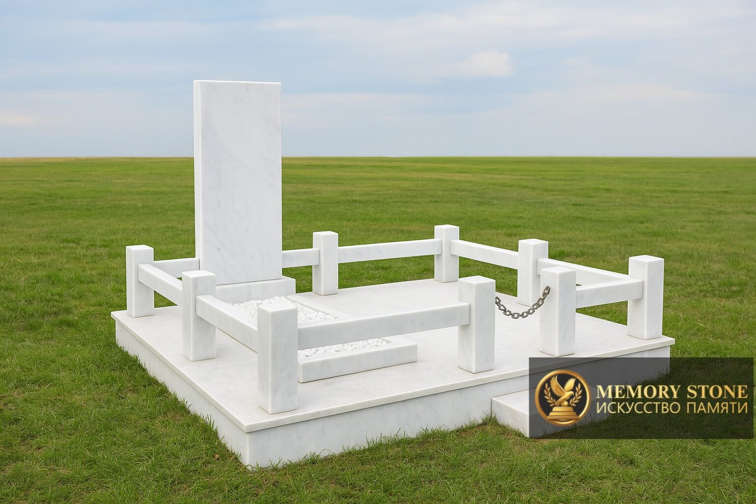 Ограда из мрамора заказать в Алматы