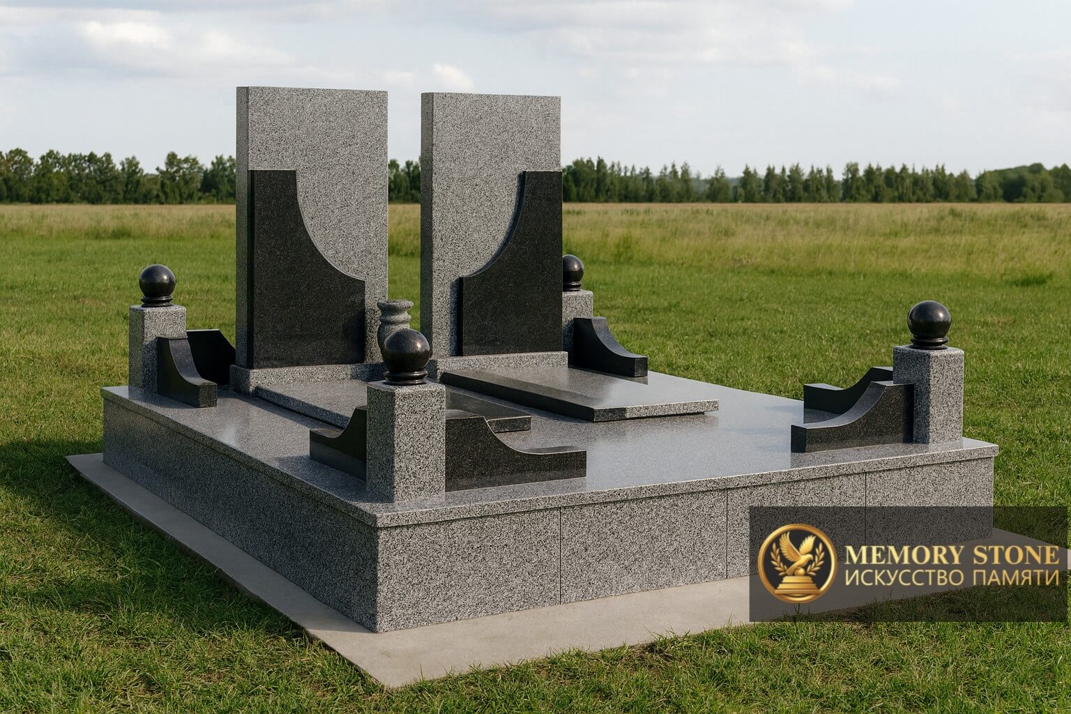 Гранитный мемориал изгранита на заказ в Алматы