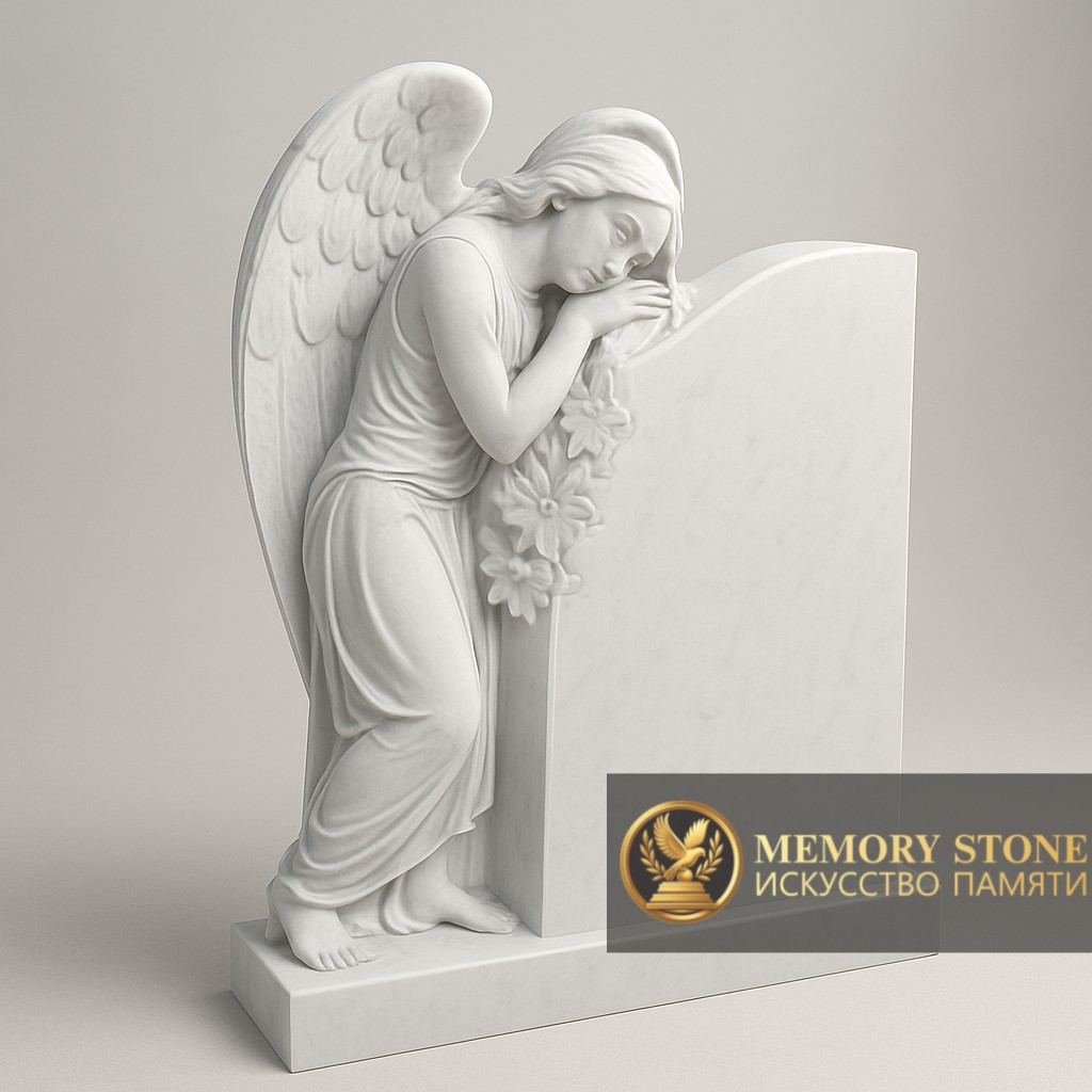 Памятник на могилу из мрамора с ангелом — Эстетика, проверенная временем