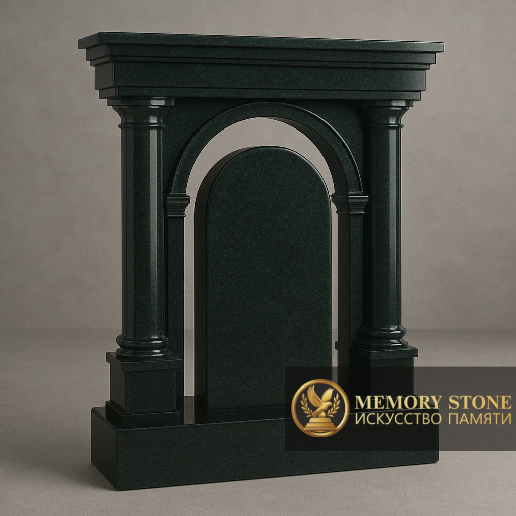 Составной памятник арка на могилу с колоннами — Безупречное исполнение мастеров
