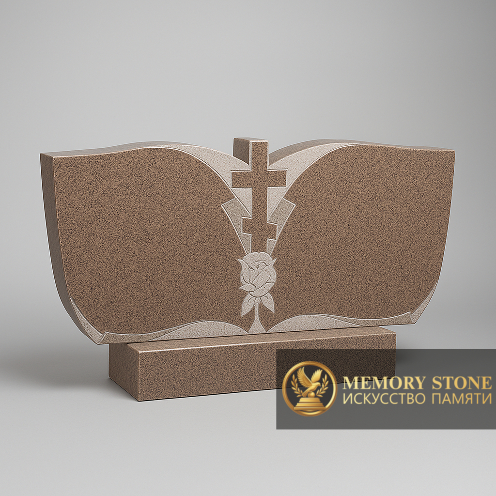 Двухсекционный православный памятник — гармония формы и верности традициям