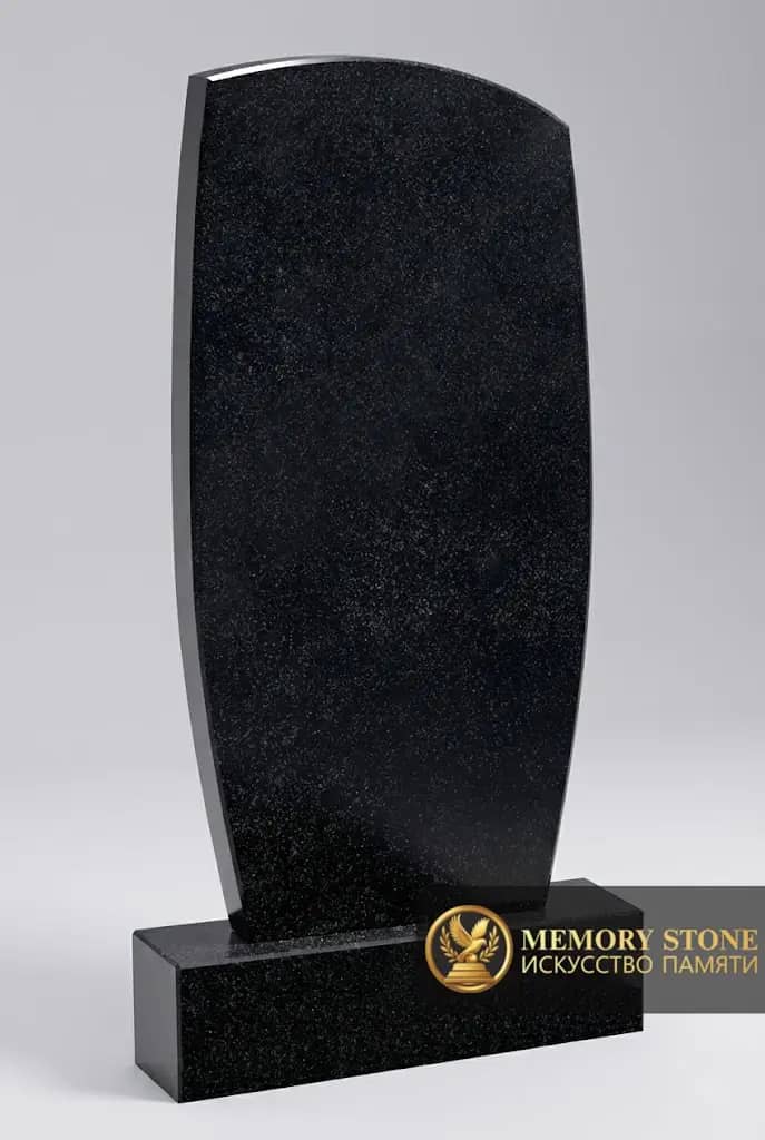 Простой памятник, черный базальт BG25
