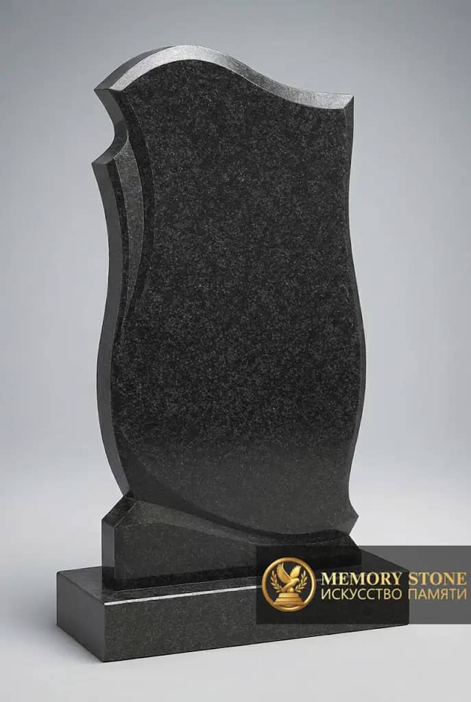 Надгробный камень из черного базальта BG34