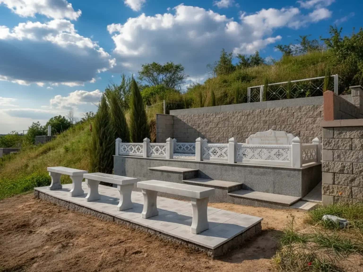 Мусульманский памятник с гравировкой в Шу — символ веры и традиций.