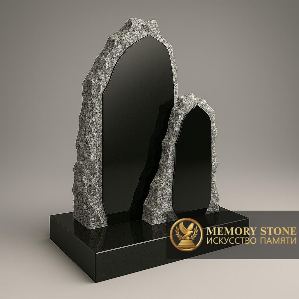 эксклюзивный памятник с рваным краем и расколом посередине айсберг