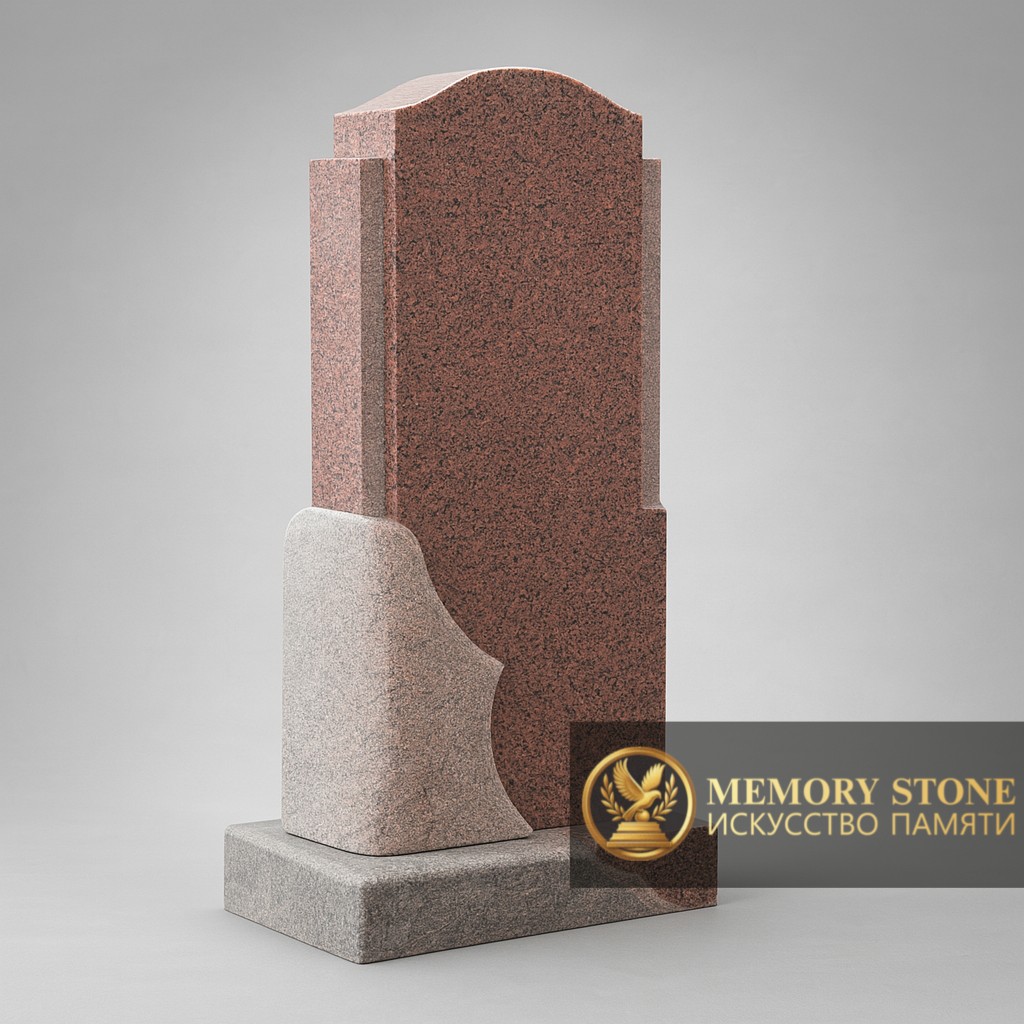 вертикальная плита красного цвета с контрастной светлой фактурой сбоку