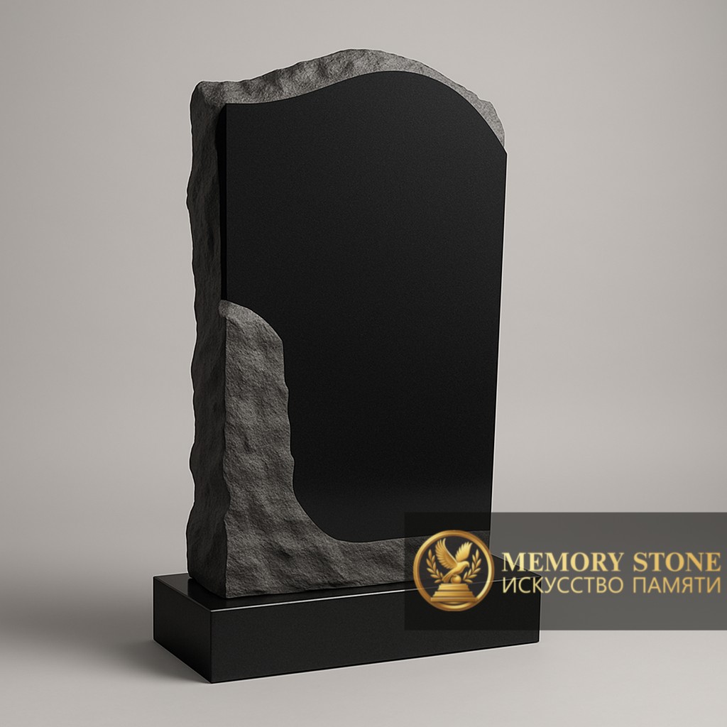 вертикальная плита с необработанным рваным краем айсберг на кладбище