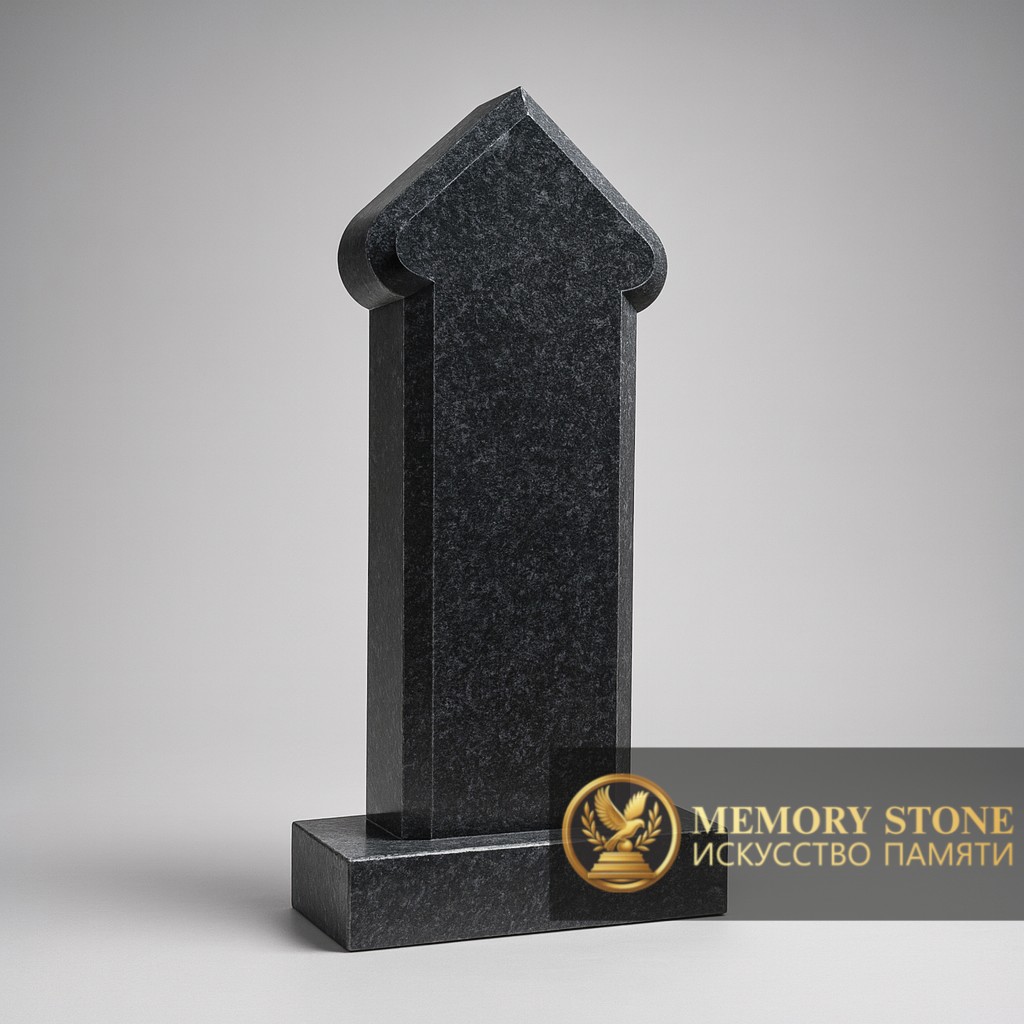 высокий мусульманский монумент в форме башни с шестигранным куполом из черного габбро