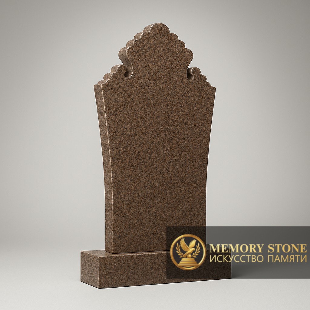  фигурный памятник темного цвета с восточным заостренным верхом