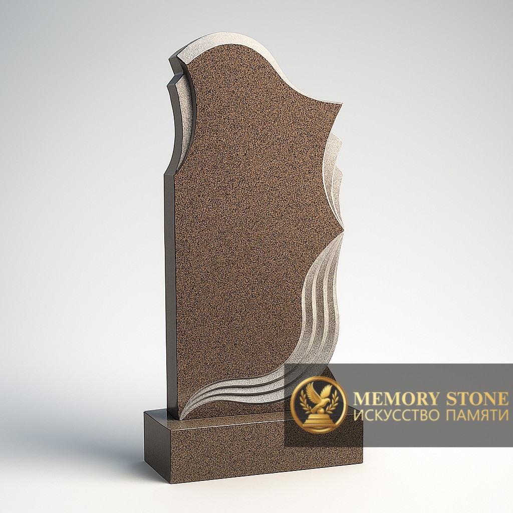 лаконичная плита темного цвета с контрастной светлой резкой по краю