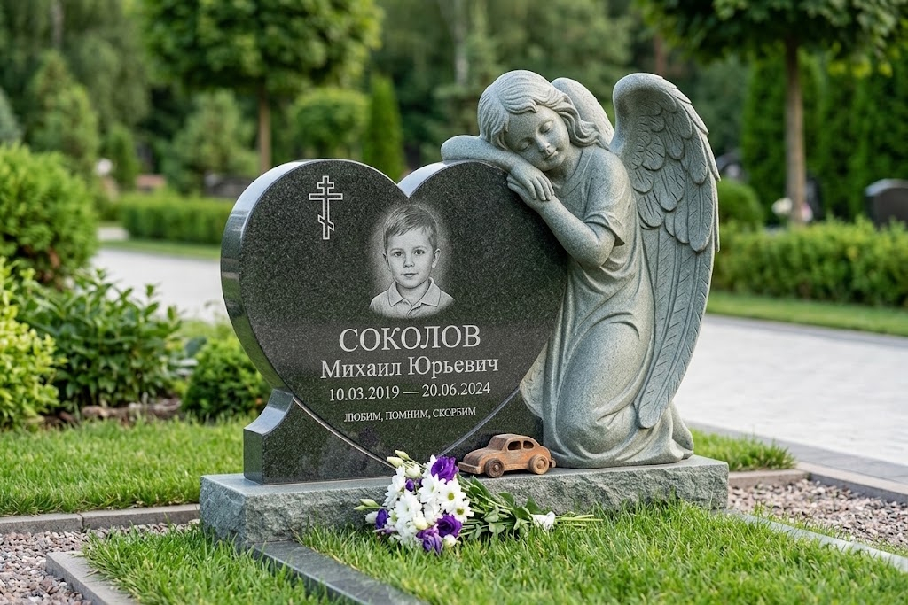 Детские надгробные памятники на заказ в Алматы с установкой по всему Казахстану