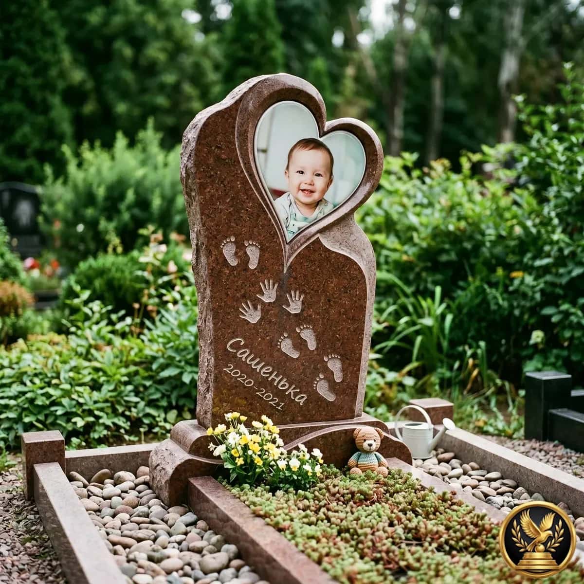 Памятник на могилу младенца с фотографией 