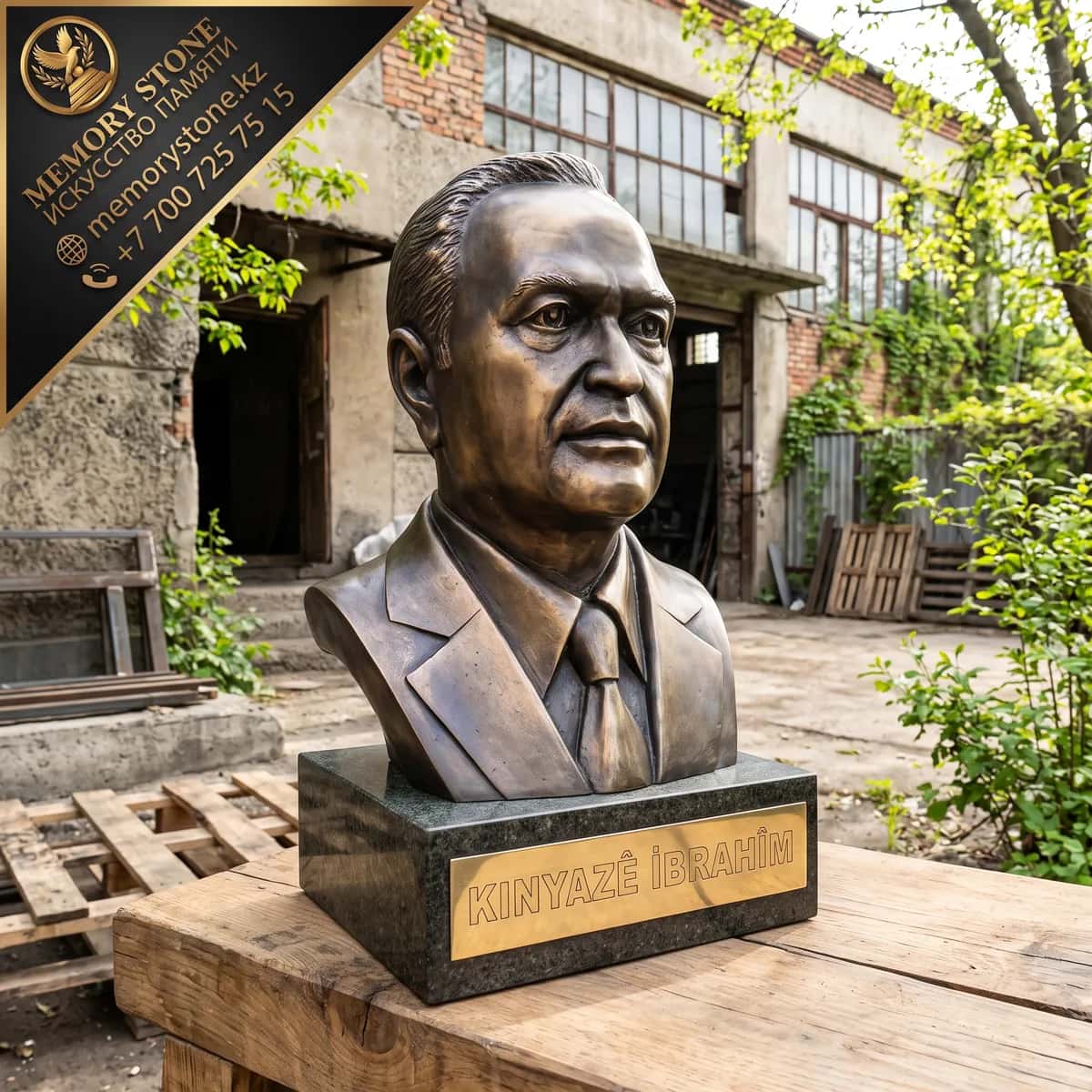 Бюст из бронзы на заказ для памятника в Алматы